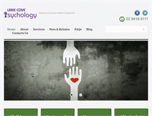 Tablet Screenshot of lanecovepsychology.com.au
